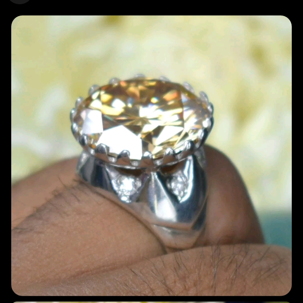 Certified Champagne Diamond Ring